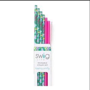 Paradise + Hot Pink Reusable Straw Set